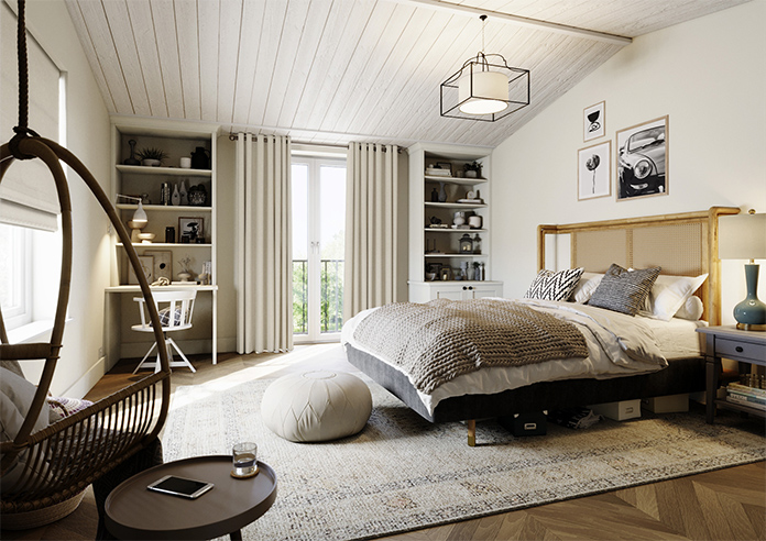 Hampshire (Blackout) Eyelet, Biscuit - Ready Made Curtains - Image 8